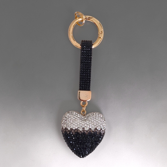 Accessories - Puffy Heart Bag Charm / Keychain - Black